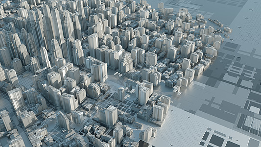 技术表面上的抽象现代白色城市商业天线天空景观场景公司建筑蓝色艺术天际图片