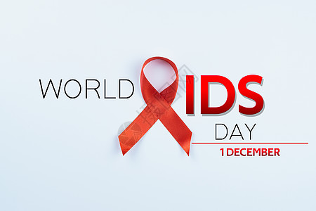 AIDS意识 白色背景的红丝带和复制空间f疾病女性女士世界预防机构卫生药品生活幸存者图片