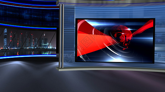 虚拟学习播送反射虚拟技术屏幕广播工作室生产背景程序图片