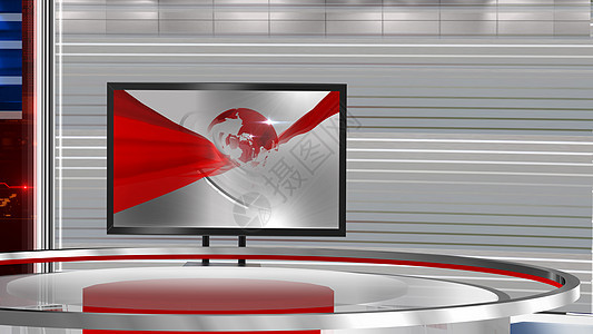 虚拟学习展示屏幕反射相机背景播音员电视娱乐演播室生产图片