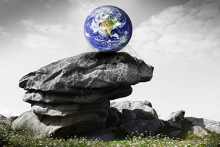 地球在岩石上气氛世界活力生态回收生物气候保护安全卫星图片