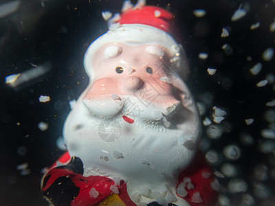圣诞老人在雪球圣诞节到玻璃假期季节雪花礼物纪念品地球传统装饰品喜悦图片