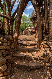 在埃塞俄比亚Konso的奇幻全村部落中图片