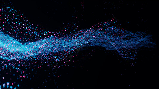 抽象红蓝点丛假期粒子背景科学渲染电脑物理多边形原子商业图片