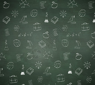 学校面条综合图像计算机数学黑板手绘绘图数字科学灯泡涂鸦化学图片
