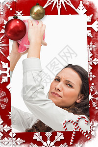 拥有空猪银行的黑发女人肖像综合图象照片来自Flickr用户商务银行业人士假期喜庆小猪长发危机存钱罐女士图片
