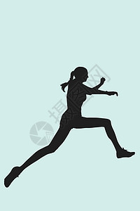 女运动员跳跃运动的概况图像综合图象女士蓝色竞技文件色样图层竞赛跳远女性配置图片