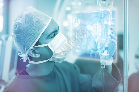 蓝色3d医学生物学界面综合图象器材部位头骨保健人类未来派机械乐器影像女士图片