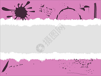 旧布团纸复制空间红色绘画印迹记事簿墨滴插图粉色墨迹飞溅黑色背景图片
