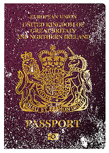 英国护照插图国籍移民商业飞机场小册子假期旅游英语鉴别图片