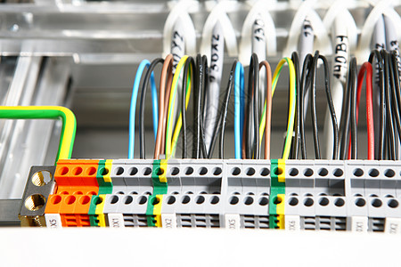 在一个清洁现代总机上用电电压技术建筑安全保险丝冒险工具控制板电缆力量图片