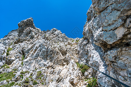在坦海默塔尔徒步旅行和攀登地标全景障碍路线外表太阳娱乐冒险草地攀岩图片