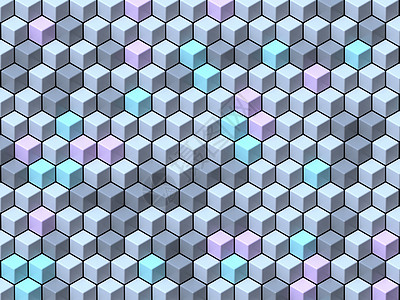 抽象几何四柔和颜色立方体背景 3图片