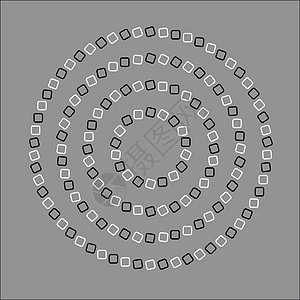 幻象绘画移动墙纸微光错觉正方形灰色圆圈圆形插图背景图片