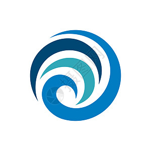 插画图标抽象蓝色漩涡部落领域标志模板插画设计 矢量 EPS 10海洋旋风身份风格圆圈装饰品装饰商业网络插图背景