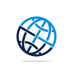 用于通信业务插图设计的地球标志模板 矢量 EPS 10标识行星互联网标签身份网络公司商业教育工作室图片