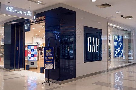 GAP 在中国上海的GAP商店 临时服装品牌背景