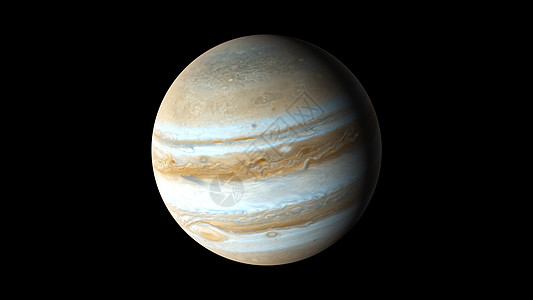 计算机生成的木星从黑暗和明亮的侧面旋转 现实背景的 3d 渲染 此图像的元素由 NAS 提供星系运动气体宇宙科学电脑行星轨道双方图片