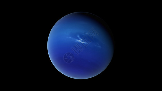 行星海王星在宇宙恒星空间计算机中的旋转生成 现实背景的 3d 渲染 此图像的元素由 NAS 提供星系运动电脑轨道科学蓝色天文学双图片
