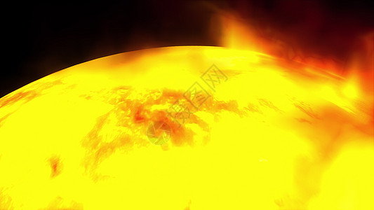太阳自转与太阳耀斑的 3D 渲染 计算机生成的科学背景 此图像的元素由 NAS 提供橙子全球耀斑电脑辐射火焰活力力量太阳斑点图片