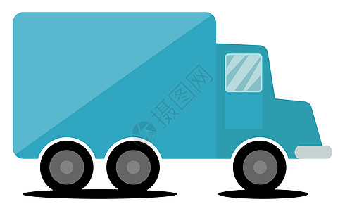 白色背景上的蓝色运输贴纸品牌贴花小样卡车赛车运动设计包车图片