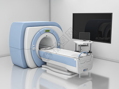 磁共振成像装置 独立 MRI 扫描仪 3d 插图诊断病人电脑技术诊所辐射断层扫描机器科学背景图片