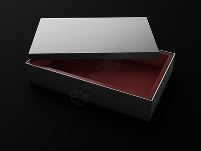 黑色背景上的黑色空盒子 您的演示文稿设计 3d 它制作图案的模板图片