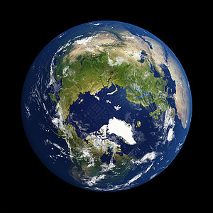 地球北极用 NASA 纹理完成图片