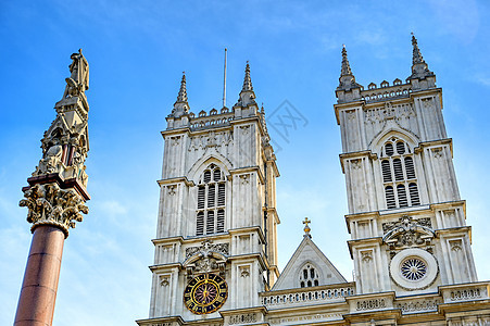 威斯敏斯特修道院 在英国伦敦阳光明媚的一天建筑王国教会历史文化宗教大教堂地标建筑学英语图片