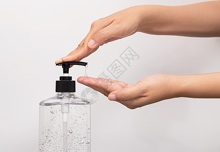 洗手的人用手洗洗净水的酒精感染液体女性细菌清洁剂肥皂病菌消毒剂医院清洁背景图片