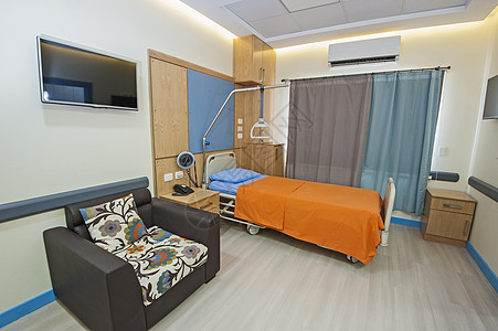 私人医院病房的内地内部木头外科家具中心椅子窗帘装饰保健诊所卧室图片
