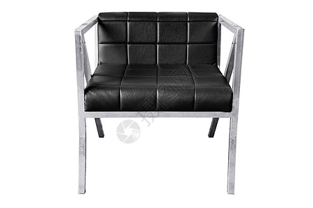 不锈钢椅子 皮革垫被隔绝金属座位装潢织物房子黑色皮革房间家具软垫图片