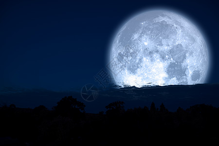 夜空中的双月山上的超级奶月亮度乌鸦戏剧性水平牛奶脆皮饥饿植物红色月亮图片