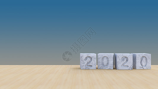 背景模拟 3d 2020年白色大理石立方体的图像积木日历新年石头时间横幅挑战正方形问候语字母图片