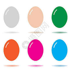 在白色背景上隔离的鸡蛋图标 鸡蛋标志 平面样式 例如图片