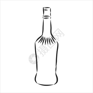素描瓶的向量 素描瓶的向量 玻璃瓶 矢量素描图墨水液体酒精奢华绘画玻璃藤蔓假期团体艺术图片
