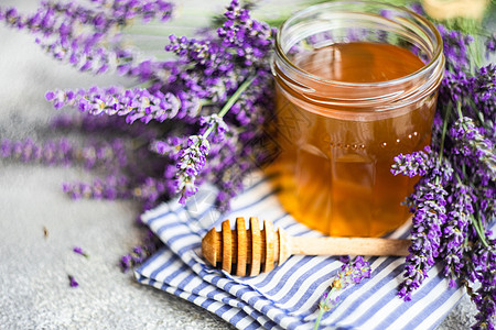 夏季露棚蜂蜜植物植物群薰衣草烹饪玻璃香味框架甜点卡片氛围图片