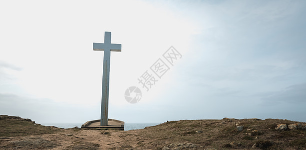 查特角水手的卡尔瓦里号详细视图岩石蓝色天空小城堡海景海洋荒野旅游建筑石头图片