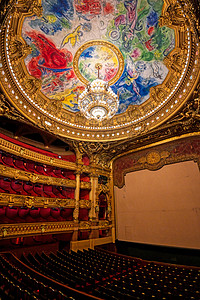 法国巴黎加尼耶宫歌剧院游客门厅风格大厅旅行地标旅游楼梯历史性图片