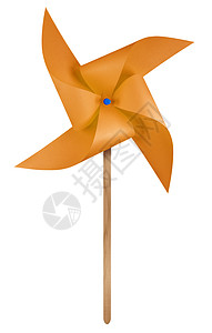 纸风车风车-橙色背景图片