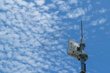 天线细胞塔天线广播金属建筑网络信号系统天空频率蓝色图片