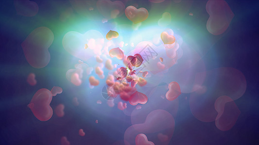 心情人节抽象背景插图辉光3d镜片渲染光束太阳运动火花耀斑图片