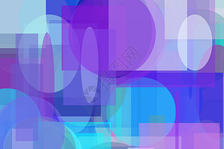 抽象紫蓝色圆圈和椭圆正方形和矩形插图背景图片