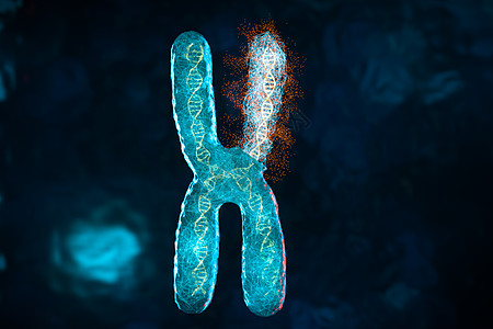 具有深色背景 3d 渲染的染色体突变休息药品医学克隆生物微生物学生物学化学显微镜染色质图片