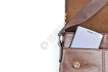 弹筒袋皮革男士时尚信使带子手机钱包书包技术人士图片