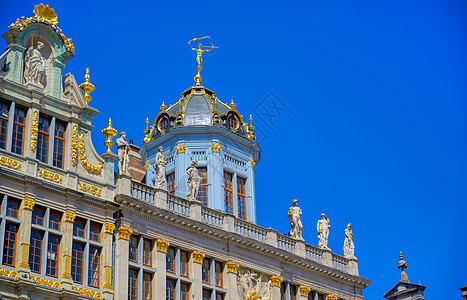 比利时布鲁塞尔大广场地标首都地方旅游建筑学大厅正方形游客城市建筑背景