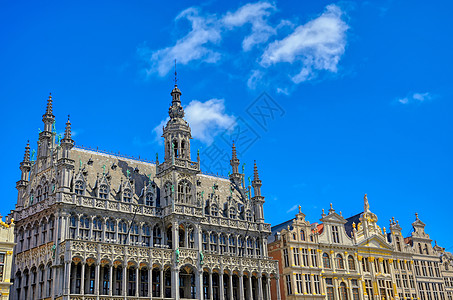 比利时布鲁塞尔大广场地标正方形游客历史性景观地方大厅历史旅行市场图片