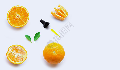 橙色基本油 白色上含滴水机水果食物温泉擦洗护理圆圈柠檬橙子生长治疗图片