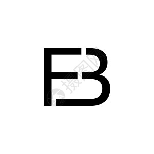 BF 或 FB 字母标志模板插图设计 矢量 EPS 10字体网络技术公司网站标签市场工作室标识收藏图片