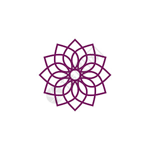 紫色花装饰标志模板设计 eps 1图片